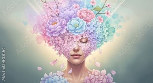 Serotonin Bloom – Mindfulness Flower Portrait