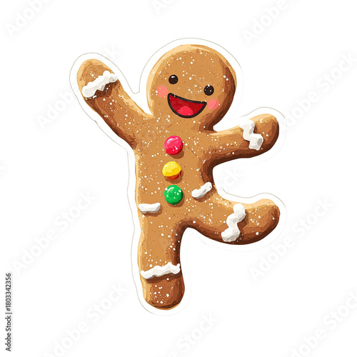 Happy Gingerbread Man Cookie