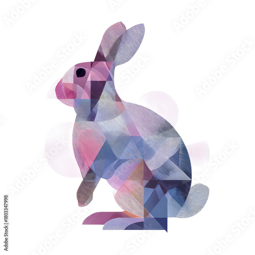 Geometric Rabbit Illustration