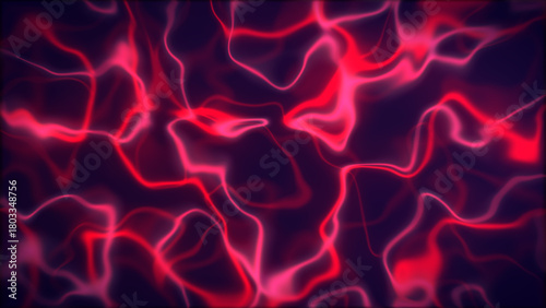 Abstract Pink Liquid Art Background with Waves and Smooth Reflections