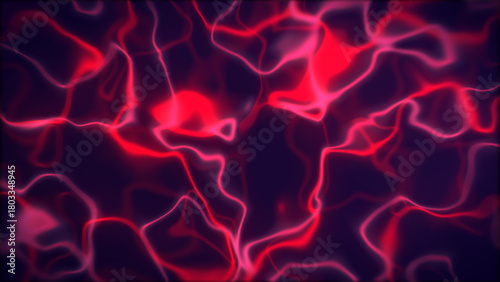 Abstract Red Waves Background, Digital Art, Dark and Vibrant