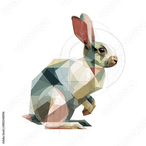 Geometric Rabbit with Abstract Lines