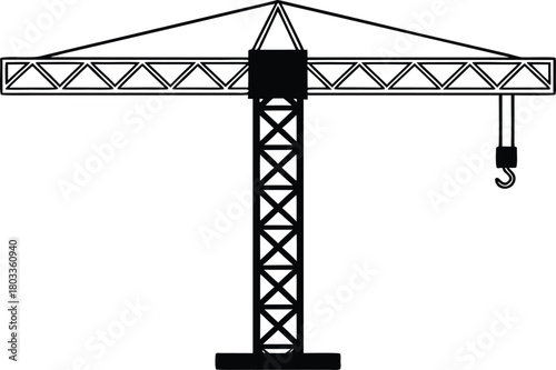 Crane Construction Illustration. Heavy Crane Machinery Set. Industrial Crane Design Pack. Construction Crane Outline. Tower Crane Line Art. Building Crane Graphic Set. Mobile Crane Icon Series