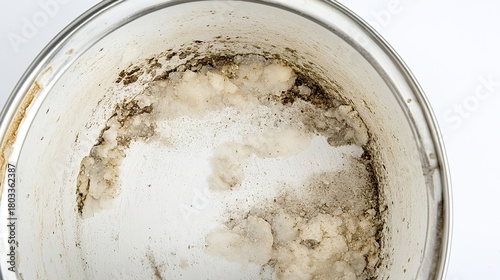 limescale. Interior of a metal kettle coated with thick white limescale deposits under side lighting. safety posters.