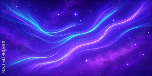 Abstract blue background with flowing light waves and soft, smooth digital satin texture