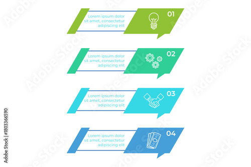 Infographic outlining four essential steps for effective project management. Each step highlighted with clear graphics and brief descriptions to enhance understanding