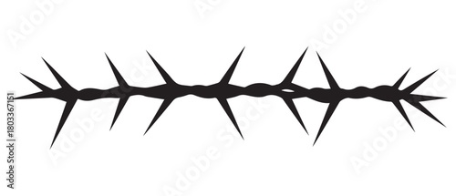 Barbed black vector camp protect danger design.