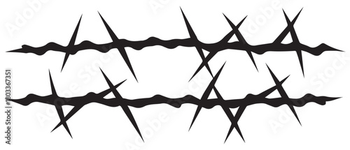 Barbed black vector camp protect danger design.
