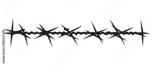 Barbed black vector camp protect danger design.