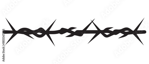 Barbed black vector camp protect danger design.