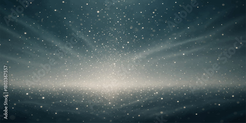 Abstract blue cosmos with a dark nebula and bright stars