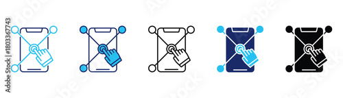 Digital responsibility icon pack in multiple styles