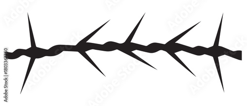 Barbed black vector camp protect danger design.