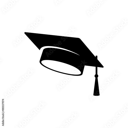 Graduation cap symbol stock vector sign template