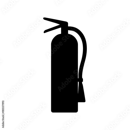 Fire Extinguisher silhouette icon vector illustration on white background
