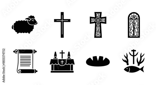 Christian Faith Symbols A Collection of Religious Iconography Depicting Sacred Traditions