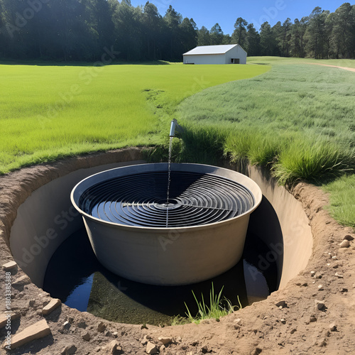 A Water Catch basin to Help Run-Off Percolate into the Ground to Recharge the Aquifer