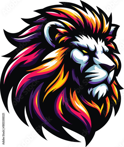 Wallpaper Mural color of head lion mascot Torontodigital.ca