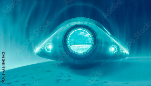 Objet sous‑marin non identifié au fond de l’océan – Scène mystérieuse
