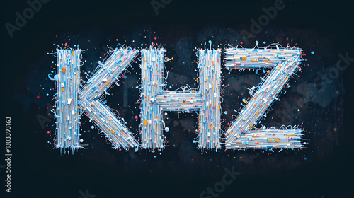 KHZ letter logo creative design. KHZ unique design