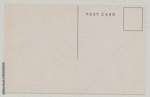 Blank Vintage Postcard Back