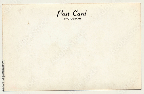 Blank Vintage Postcard Back