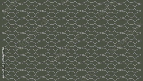 Wallpaper Mural Seamless Abstract Wavy Lines Pattern, Light Gray on Dark Moss Green Background Torontodigital.ca