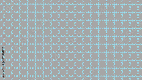Seamless Geometric Hourglass and Arrow Grid Pattern, Light Blue Outline on Gray Background