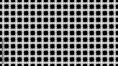 Wallpaper Mural Seamless Geometric Quatrefoil Grid Pattern, White on Black Ornamental Background Torontodigital.ca