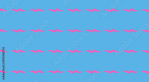Wallpaper Mural Seamless Simple Abstract Wavy Stripes Pattern, Hot Pink on Bright Blue Background Torontodigital.ca