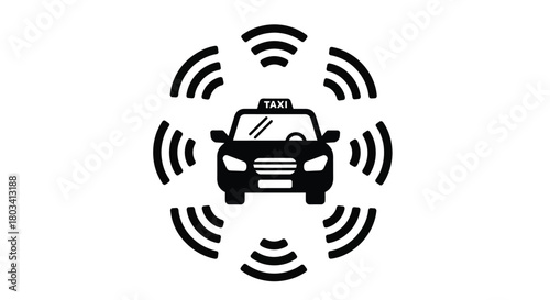Taxi cab hailing service app available nearby for fast urban transport