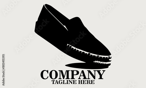 casual slip-on espadrille shoe in side view vector illustration, shoe icon and shoe logo art