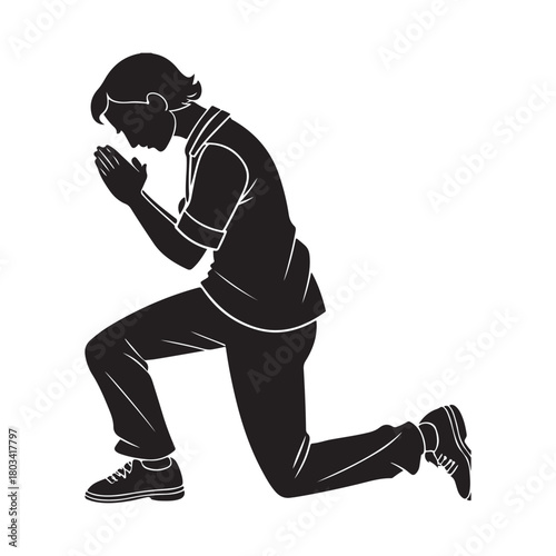 vector silhouette of a man