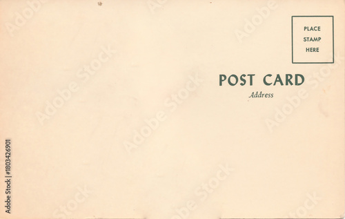 Blank Vintage Postcard Back