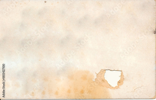 worn and grunge paper with hole