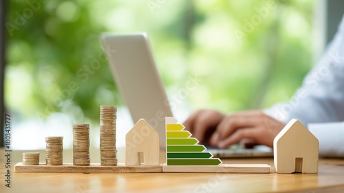 Energy Performance Certificate Concept Showing the Highest Efficiency Level for a Building.