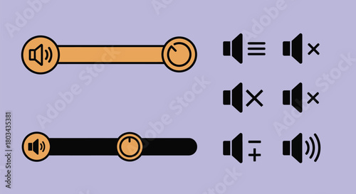 Volume control slider sound settings audio adjustment interface ui