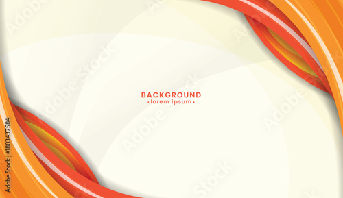 Abstract background with orange and white curving shapes. Suitable for web design, presentations, or creative projects needing vibrant visuals.