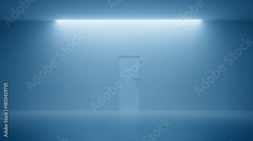 decontamination. An airlock door closing with faint mist in a pristine white isolation chamber. product launch decks, UI/UX mockups, designed for data visualization dashboards and holographic UIs.