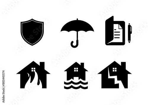 Home insurance and protection icon Stock Illustration