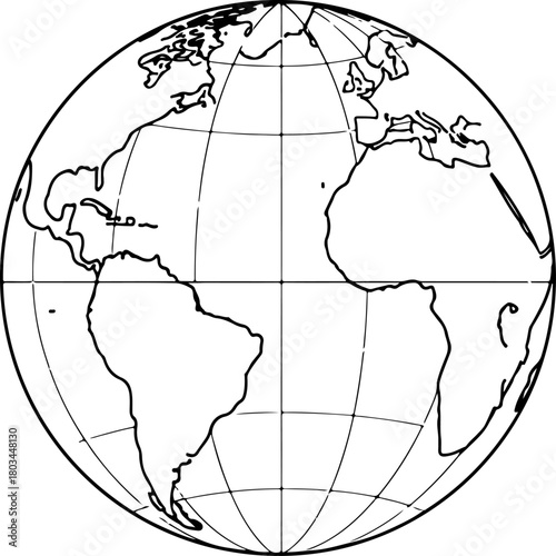 globe, map, world, earth, america, usa, illustration, vector, globe, continent, europe, white, country, geography, planet, asia, state, north, land, cartography, travel, isolated, symbol, outline, bla