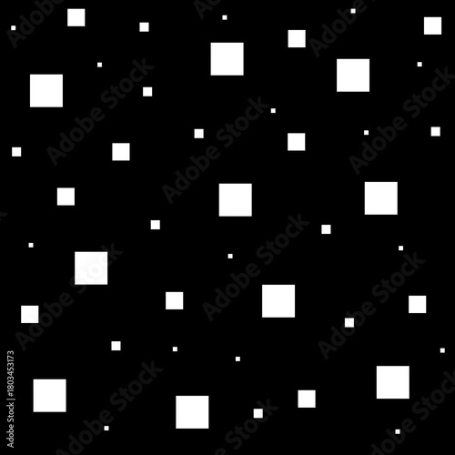 Square Seamless Pattern Black and White Color Design