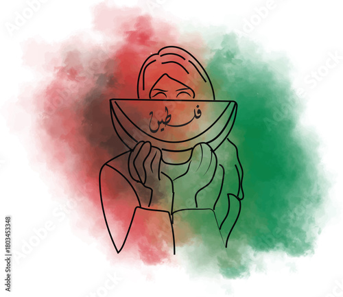 Palestine watercolor illustration, watercolor Palestine splash vector illustration  