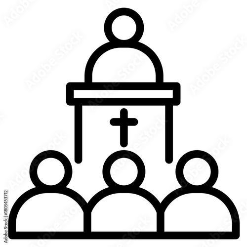 Preacing in vector illustration