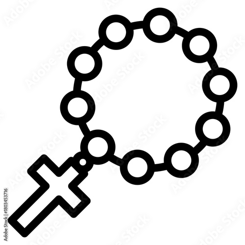 Rosary in vector illustration