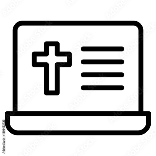 Online religion in vector illustration