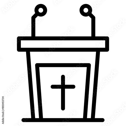 pulpt religion in vector illustration