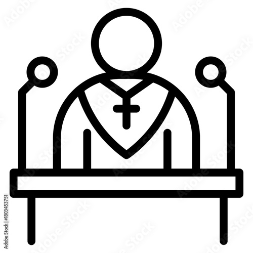 Peacer in vector illustration