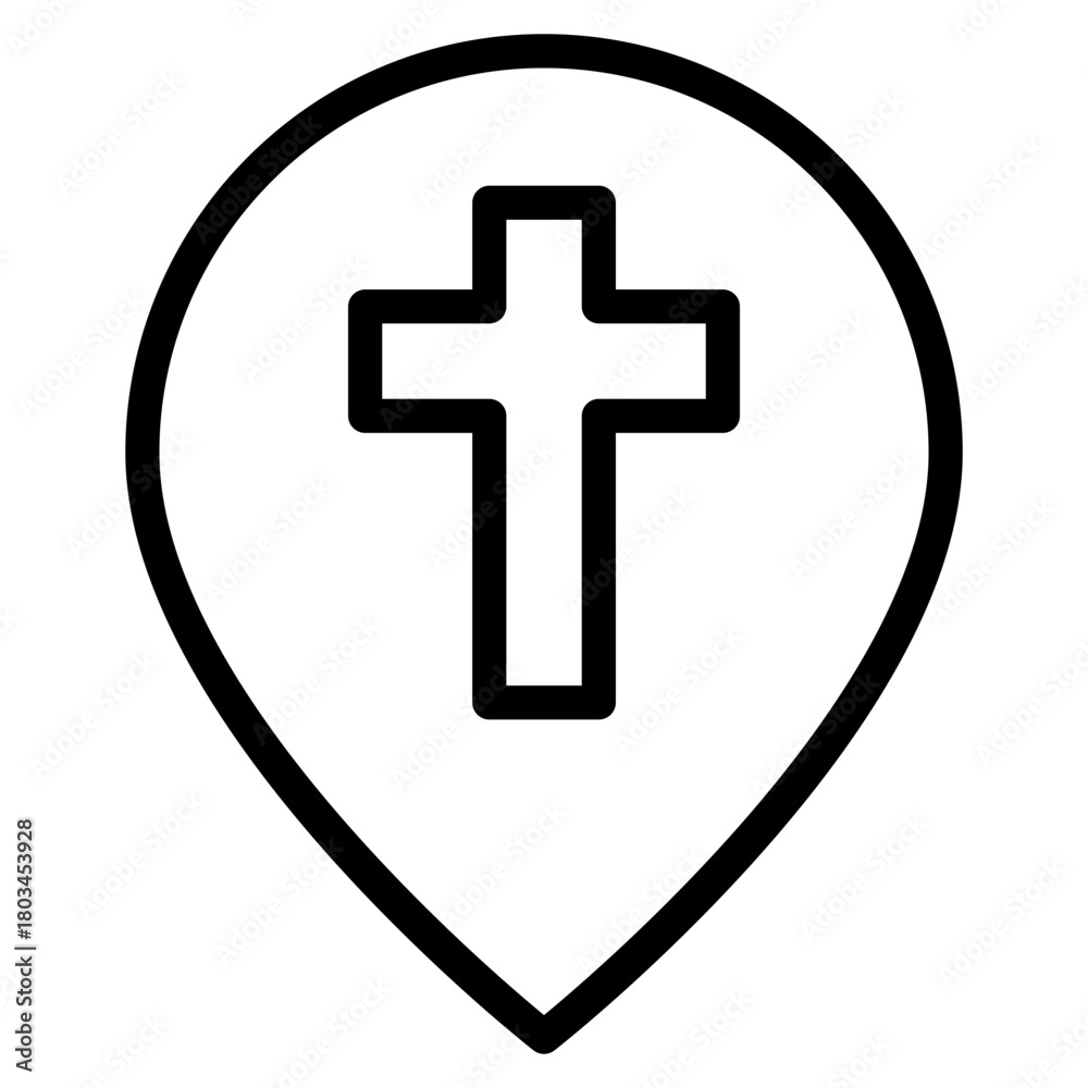 Obraz premium Location religion in vector illustration