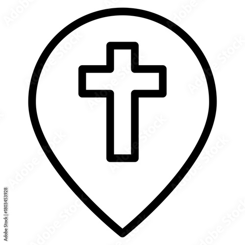 Location religion in vector illustration